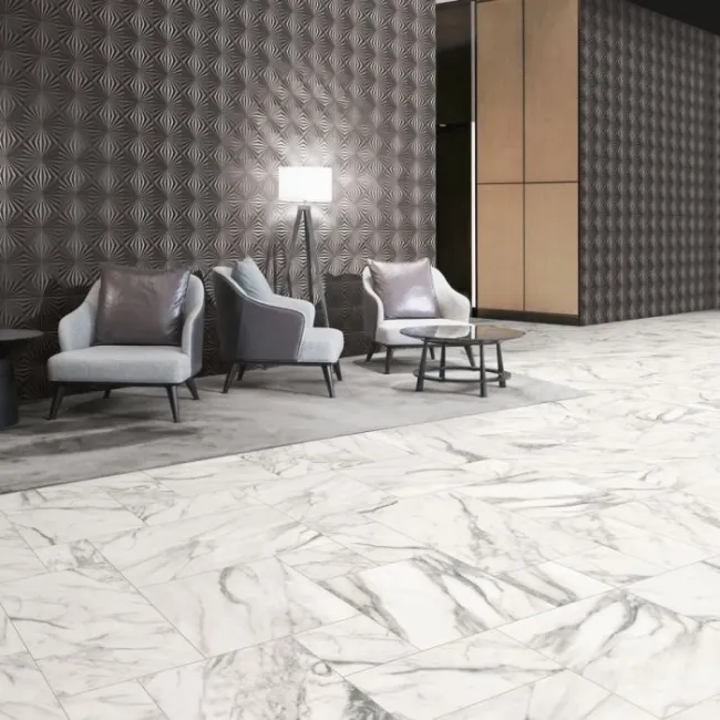 Renaissance Carrara Marble Effect Porcelain Modular Tiles