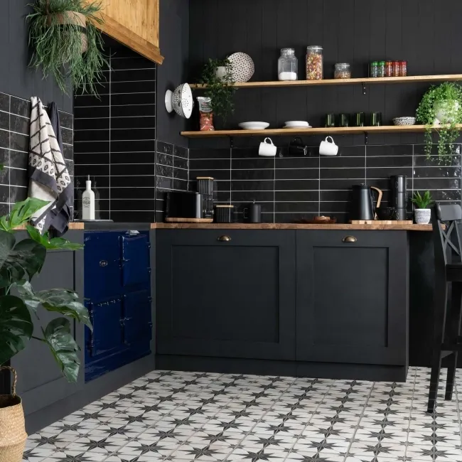Faith Black Gloss Wall and Floor Tile