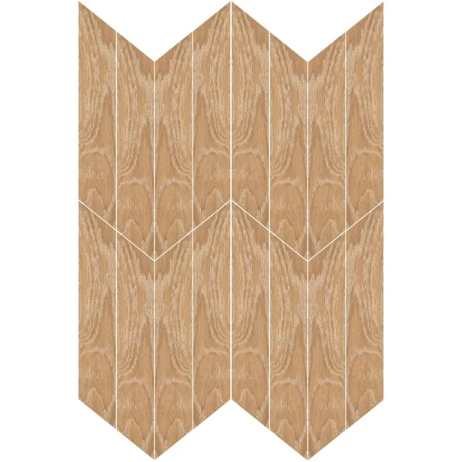 Bonsai Chevron Hazel Wood Effect Porcelain Floor Tiles