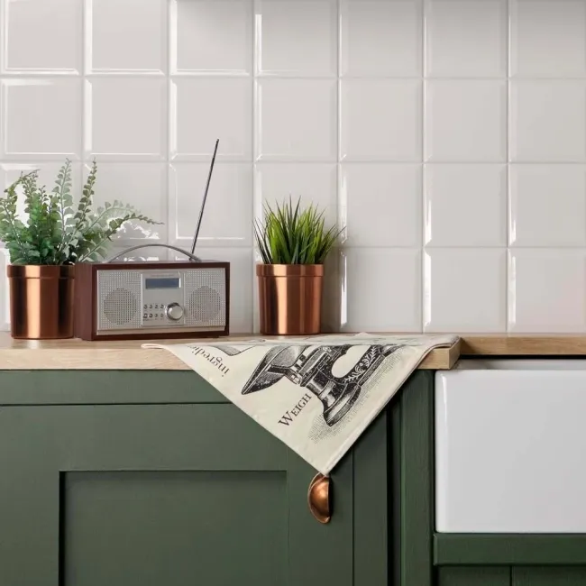 Capsule® Cotton White Gloss Bevelled 150x150 Wall Tiles