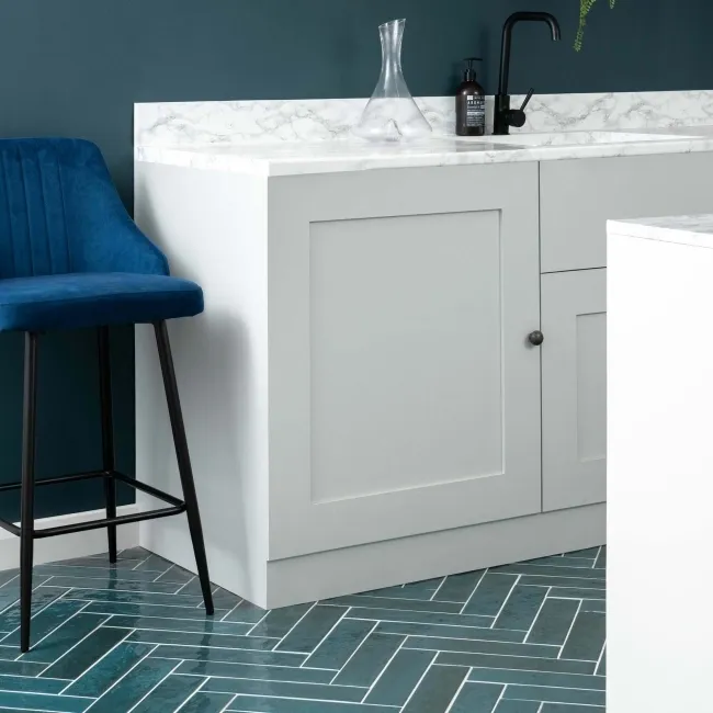 Faith Blue Gloss Rustic Brick Effect Wall and Floor Tile