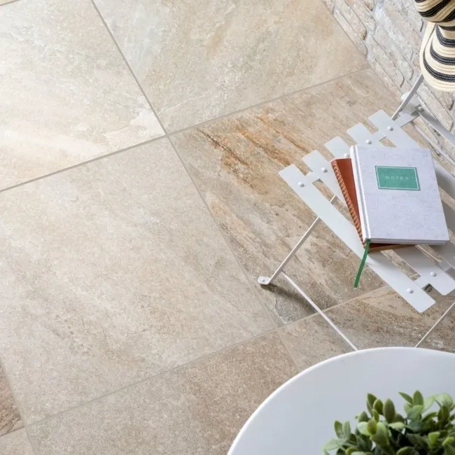 Icaria Ocre Brown Stone Effect 20mm Porcelain Paving Slabs