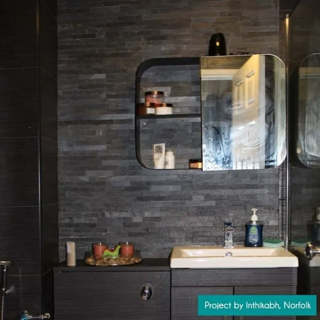 Ledgestone Black Split Face Slate 300x150 Tiles