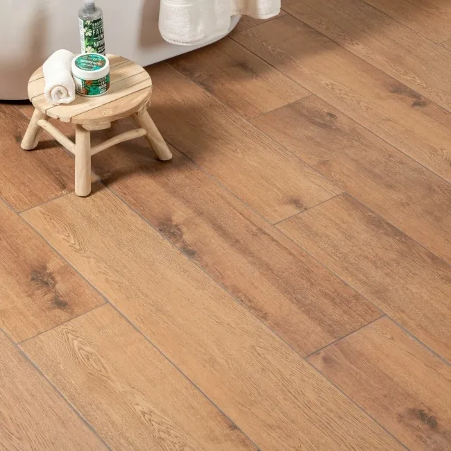 Madagascan Ipil Dark Wood Effect Porcelain Floor Tiles