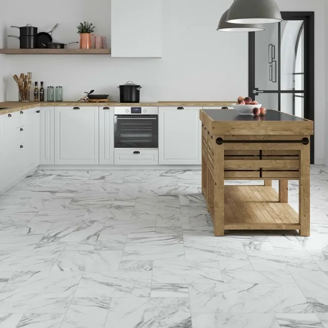 Renaissance Carrara Marble Effect Porcelain Modular Tiles