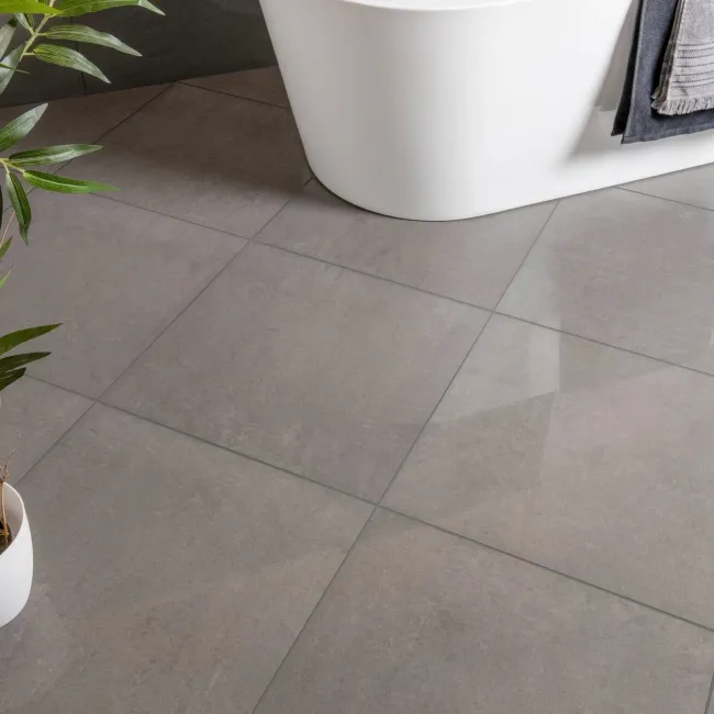 Lounge Polished Dark Grey Stone Effect 600x600 Wall And Floor Tiles