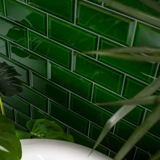 Victorian Gloss Green Metro Tiles