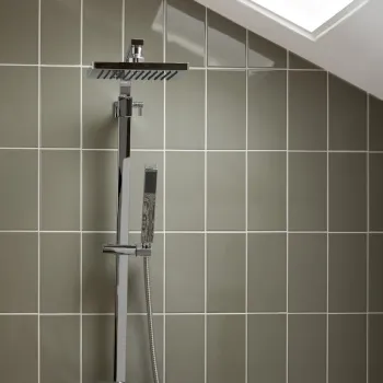 Flat Greenwich Green Gloss 200x100 Tiles