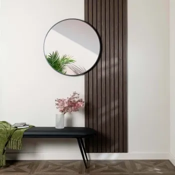 TrepanelĀ® Walnut Brown Wide Slat Acoustic Wood Wall Panels
