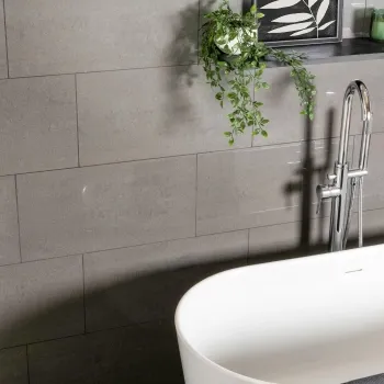 Lounge Polished Dark Grey Stone Effect 300x600 Wall And Floor Tiles