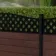 LuxeLine Composite Fence Panel Walnut 3ft High - Curve Top Lattice Decorative Screen with Aluminium Post