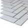 Pixel White Herringbone Matt 22x73 Mosaic Tiles
