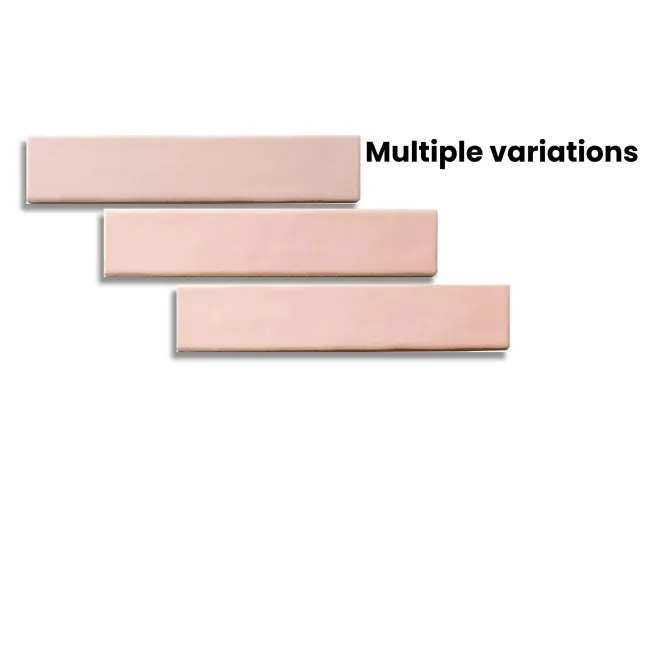 Ivybridge Baby Pink Gloss Metro Wall Tiles 250x50mm