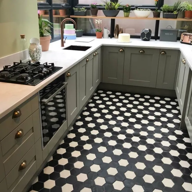 White Hexagon Tiles