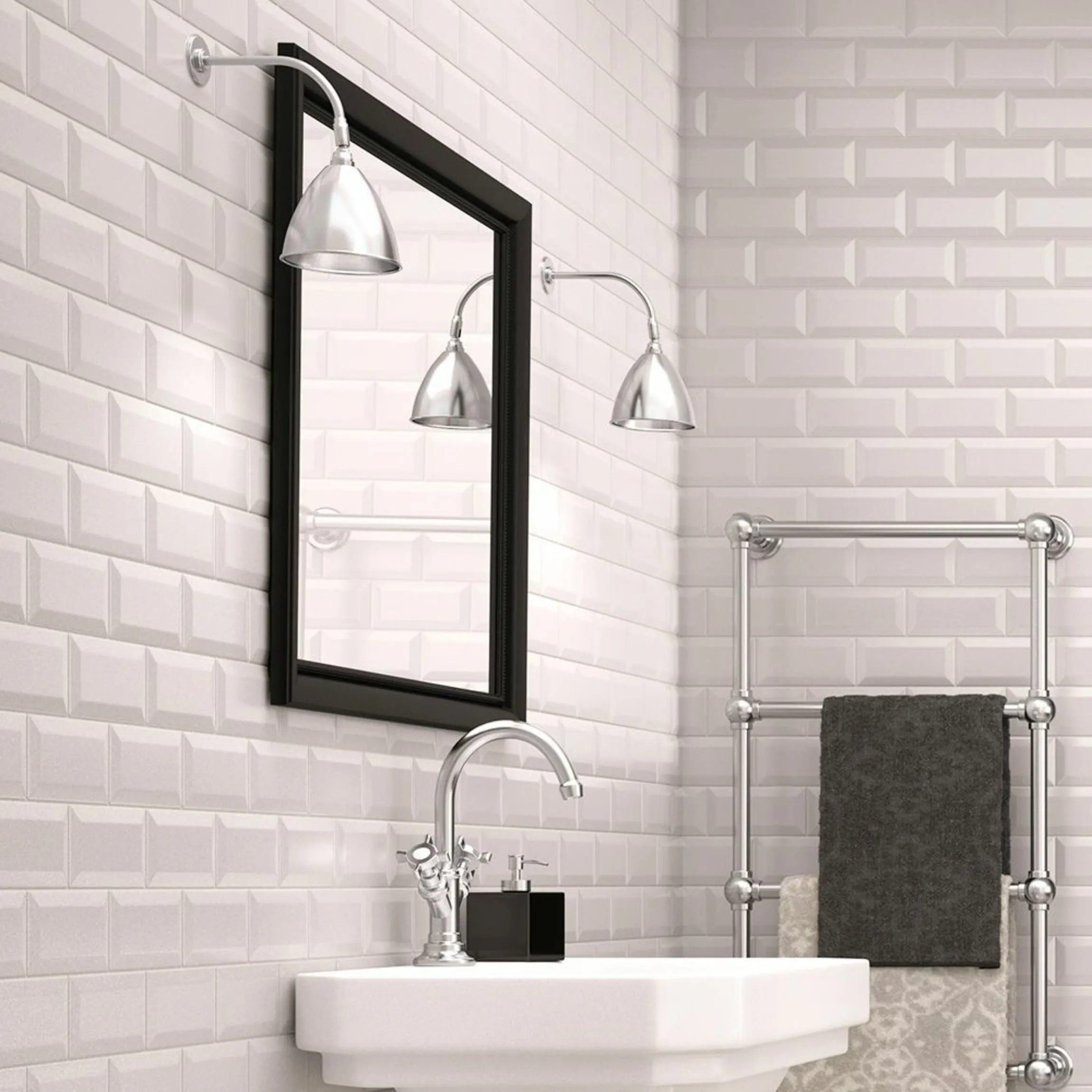 Metro Chalk Farm White Matt Tiles