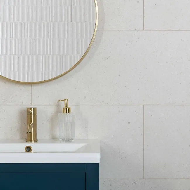 Dover Bone Beige Porcelain Stone Effect Wall and Floor Tiles