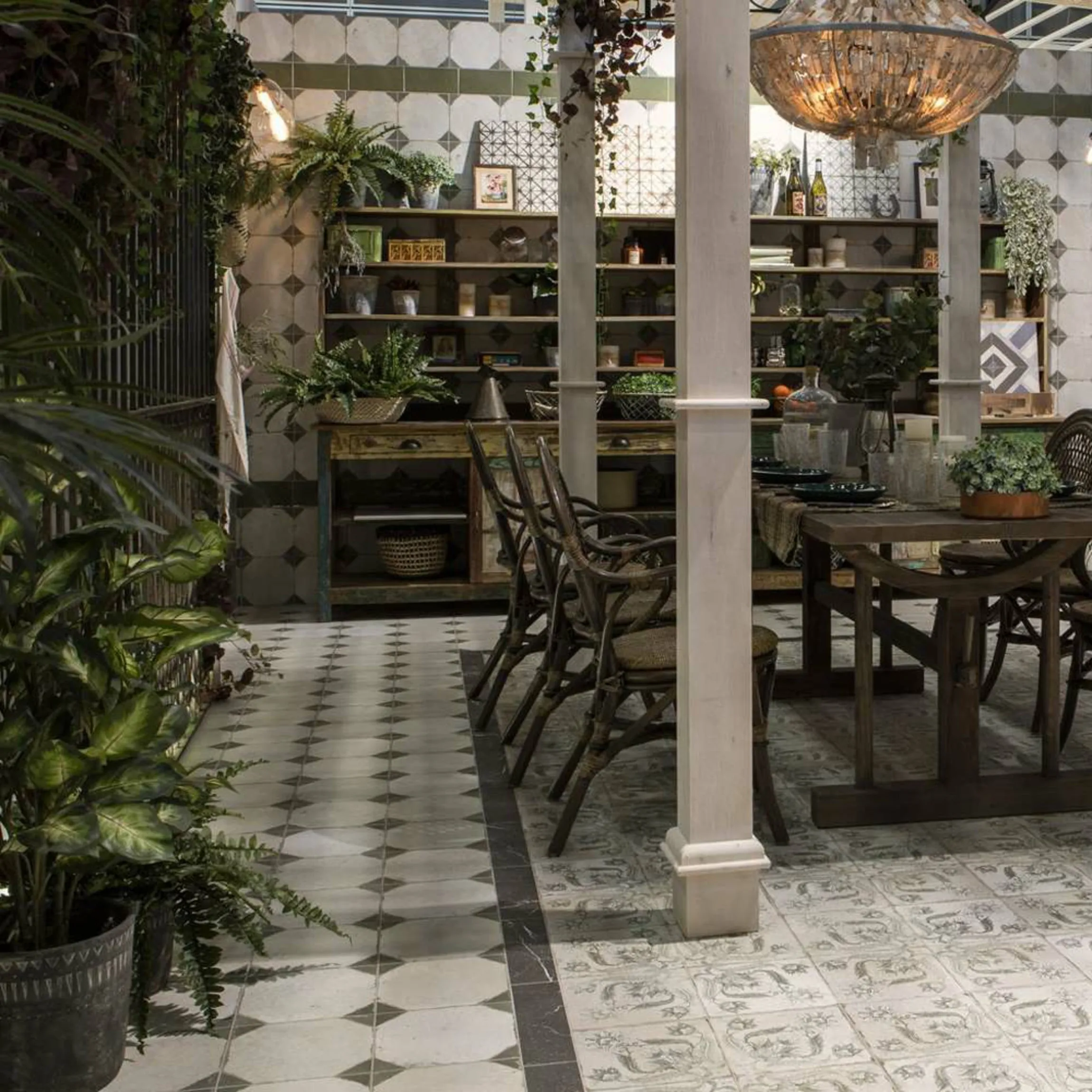 Octagon Olive Tiles