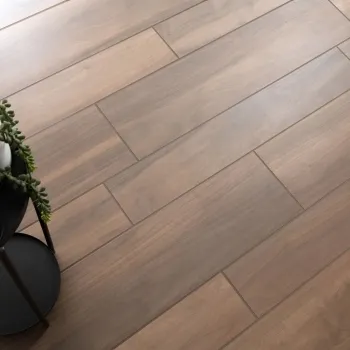 Heartwood Coffee Brown Matt Rectified Wood Effect Floor Tiles 888x145