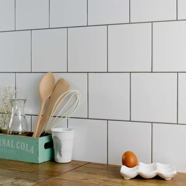 Crystal White Matt 150x150 Ceramic Wall Tiles
