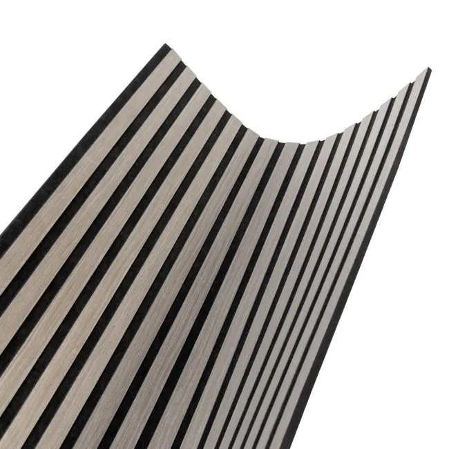 Trepanel Lite® Flexible Ash Grey Acoustic Wood Wall Panels