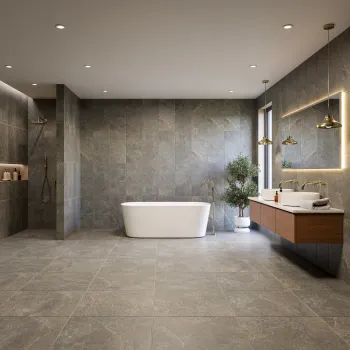 Ardesia Anthracite Stone Effect Matt Porcelain Floor Tile