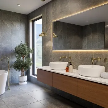Ardesia Anthracite Stone Effect Matt Porcelain Wall and Floor Tile