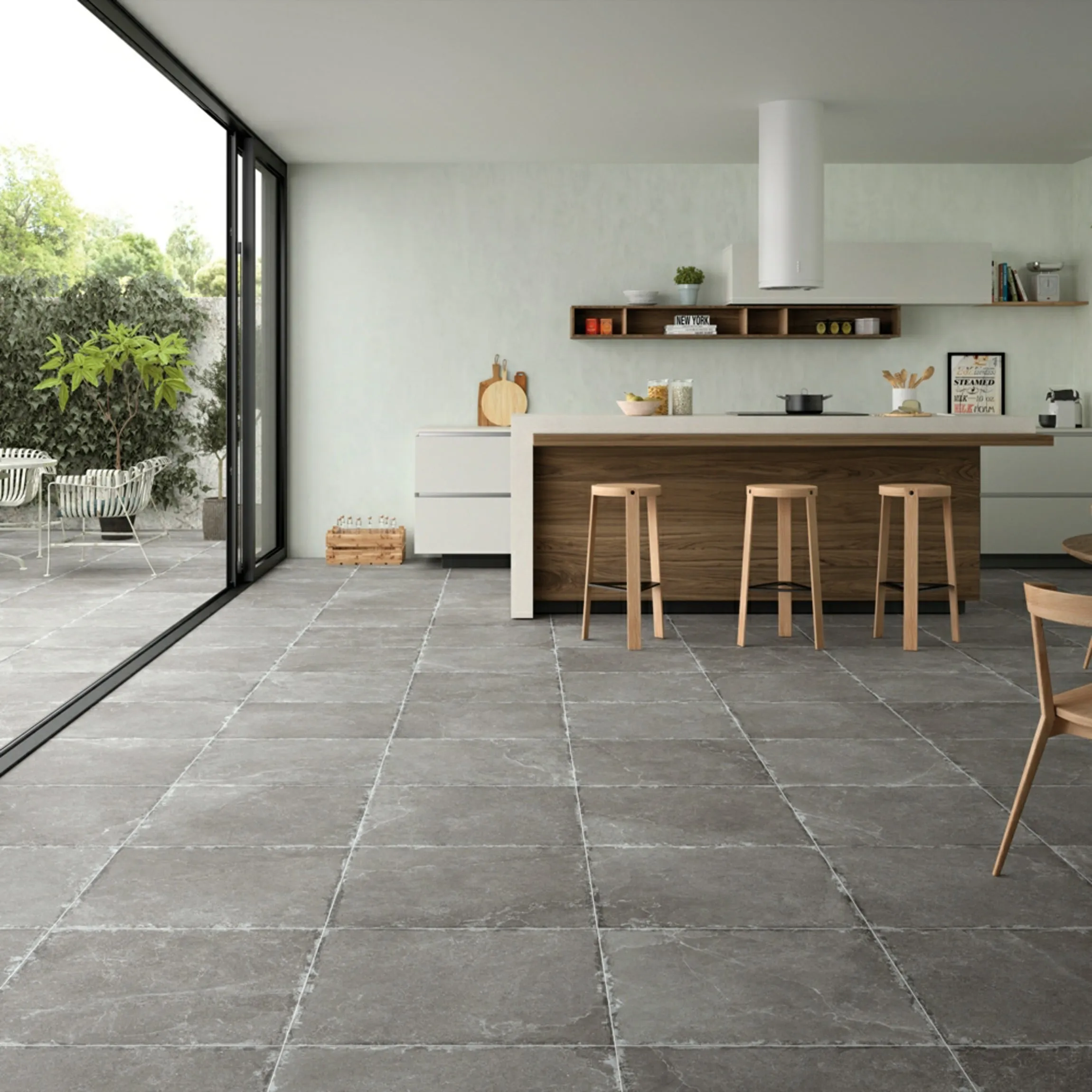 Witton Noir Stone Effect Floor Tiles