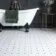 Canterbury Victorian White Matt Marble Patterned Tiles