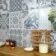 Tangier Antiqua Blue Gloss Decor Pattern Wall Tiles