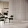 Trepanel Design® Light Oak on Antique White Felt Curve Acoustic Wood Slat Panels