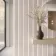 Trepanel Design® Light Oak on Antique White Felt Multi Width Acoustic Wood Slat Panels