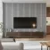 Trepanel Design® Grey Metallic Silver on Black Felt Acoustic Wood Slat Panels