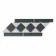 Churchill White & Navy Blue Border Matt Victorian Tiles