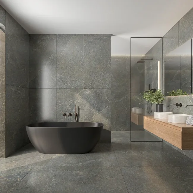 Ardesia Anthracite Stone Effect Matt Porcelain Tile