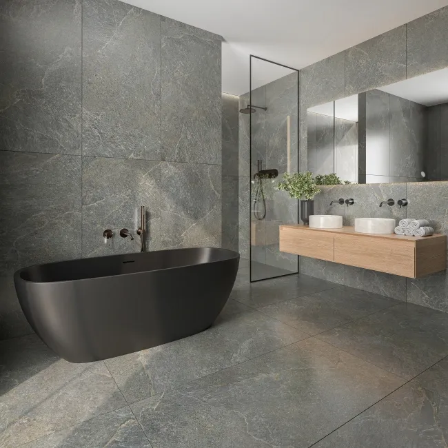 Ardesia Anthracite Stone Effect Matt Porcelain Tile