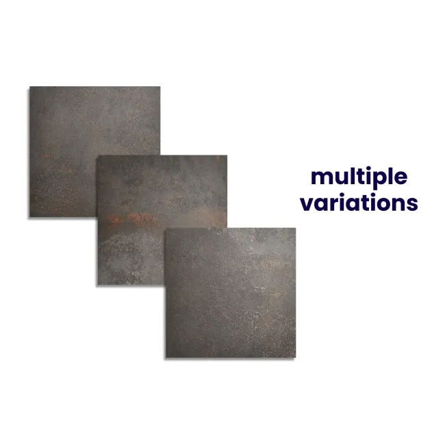 Yuri® Basalt Dark Grey 90% Recycled Stone Effect Floor Tiles