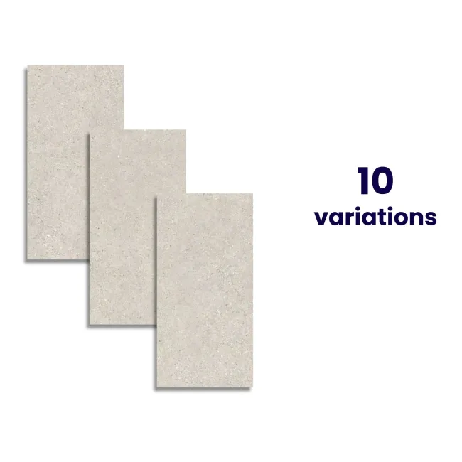 Dover Silver Matt Porcelain Stone Effect Wall and Floor Tiles