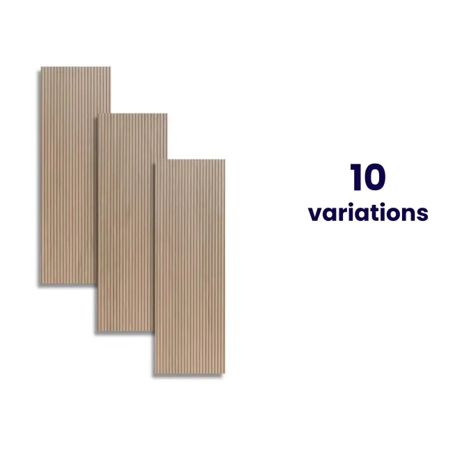 Contour Brown Oak Wood Slat Effect Wall Tiles