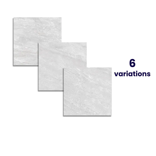 Ankara Light Grey Stone Effect 20mm Porcelain Paving Slabs 600x600