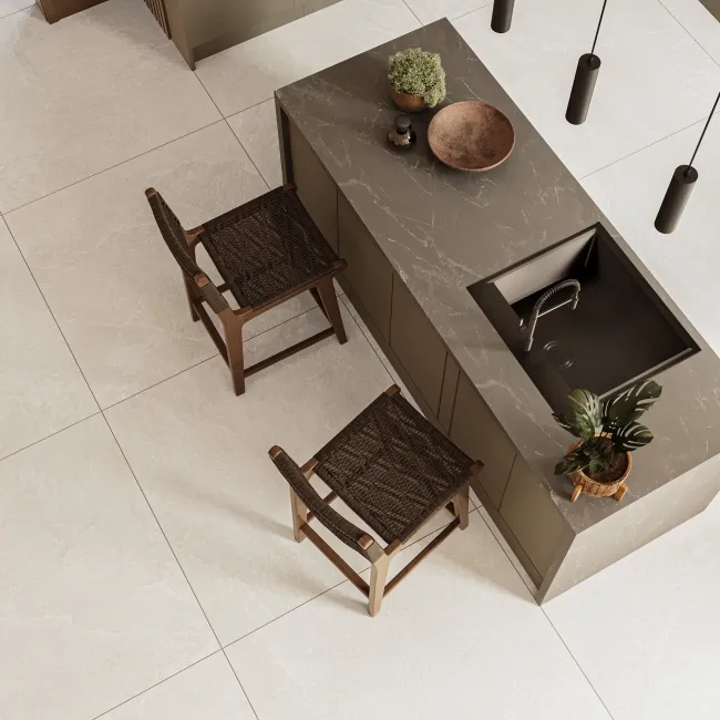 Ardesia Cream Stone Effect Matt Large Porcelain Tile