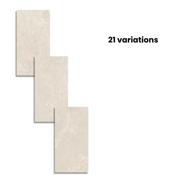 Ardesia Cream Stone Effect Matt Porcelain Wall and Floor Tile
