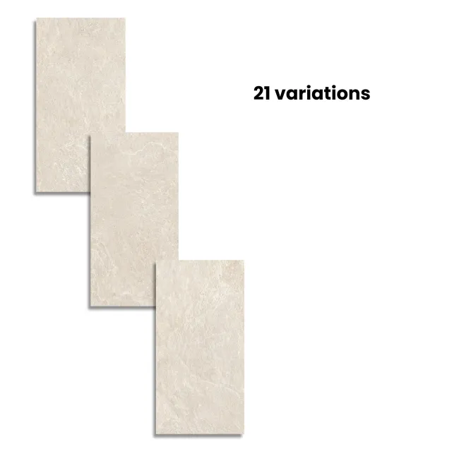 Ardesia Ivory Stone Effect Matt Porcelain Wall and Floor Tile