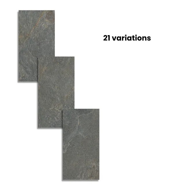 Ardesia Anthracite Stone Effect Matt Porcelain Wall and Floor Tile