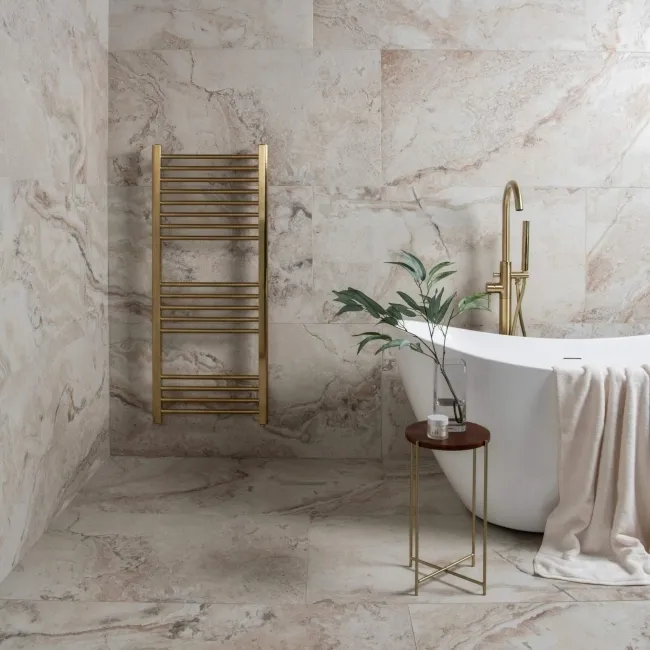 Candy White Matt Marble Effect 1200x600 Wall and Floor Tiles