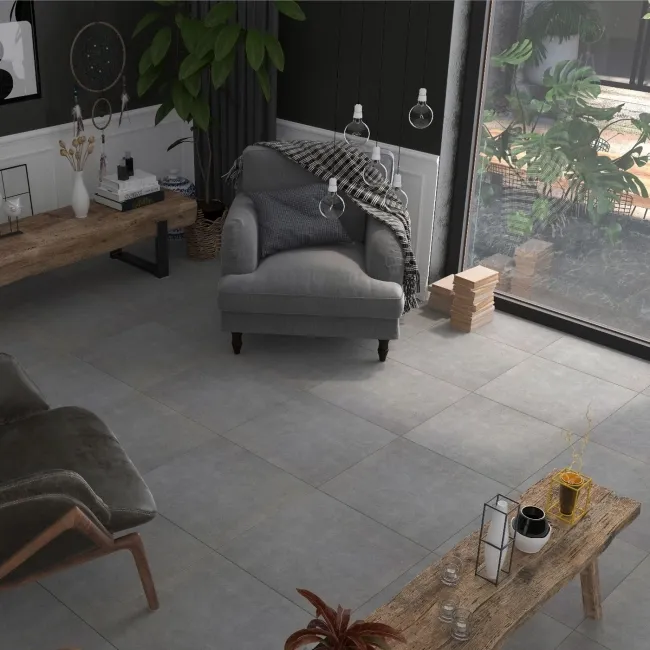 Molton Cemento Grey Concrete Effect Matt Wall and Floor Tiles