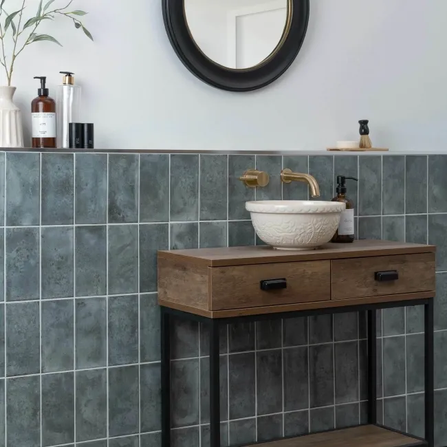 Farringdon Green Gloss Metro Wall Tiles