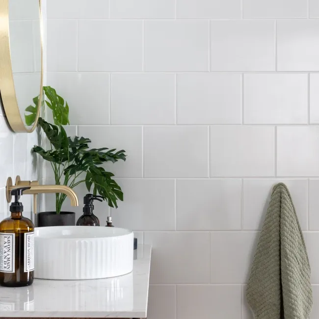 Crystal White Gloss Ceramic Wall Tile 250x200