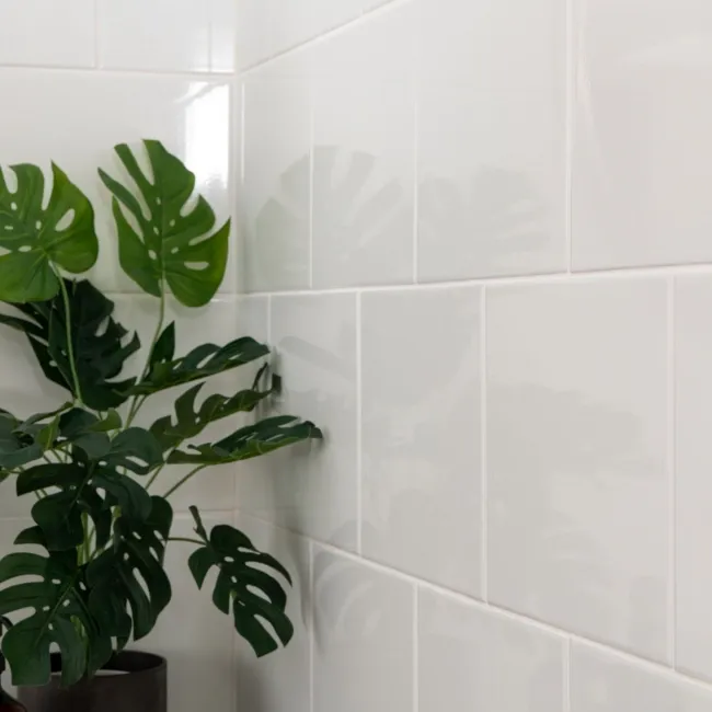 Crystal White Gloss Ceramic Wall Tile 250x200