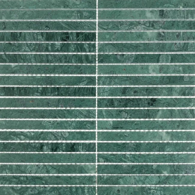 Harlestone Green Honed Marble Kitkat Mosaic Wall Tiles