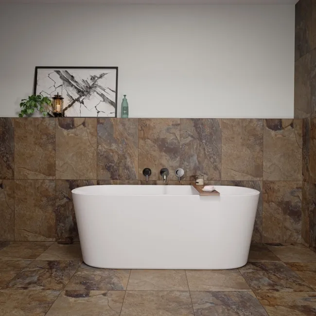 Lockstone Mocha Brown Slate Effect Wall and Floor Tiles